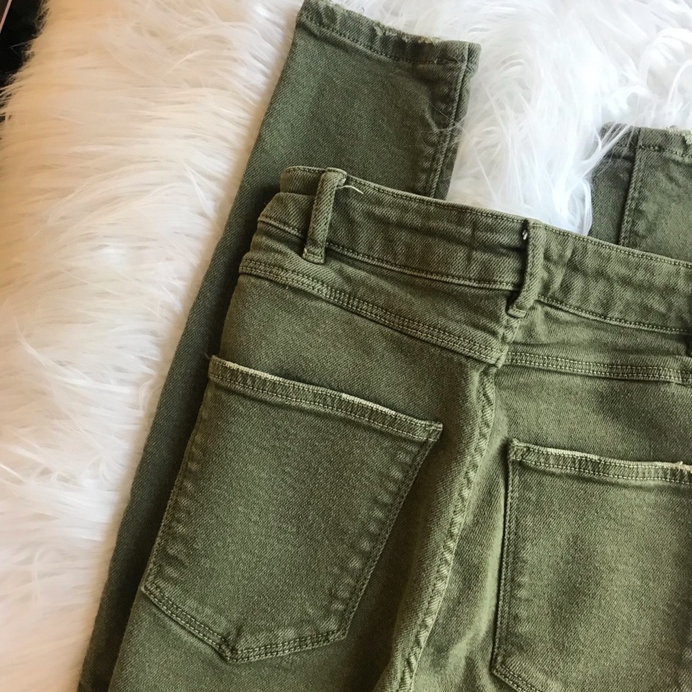 Zara Olive skinny jeans
